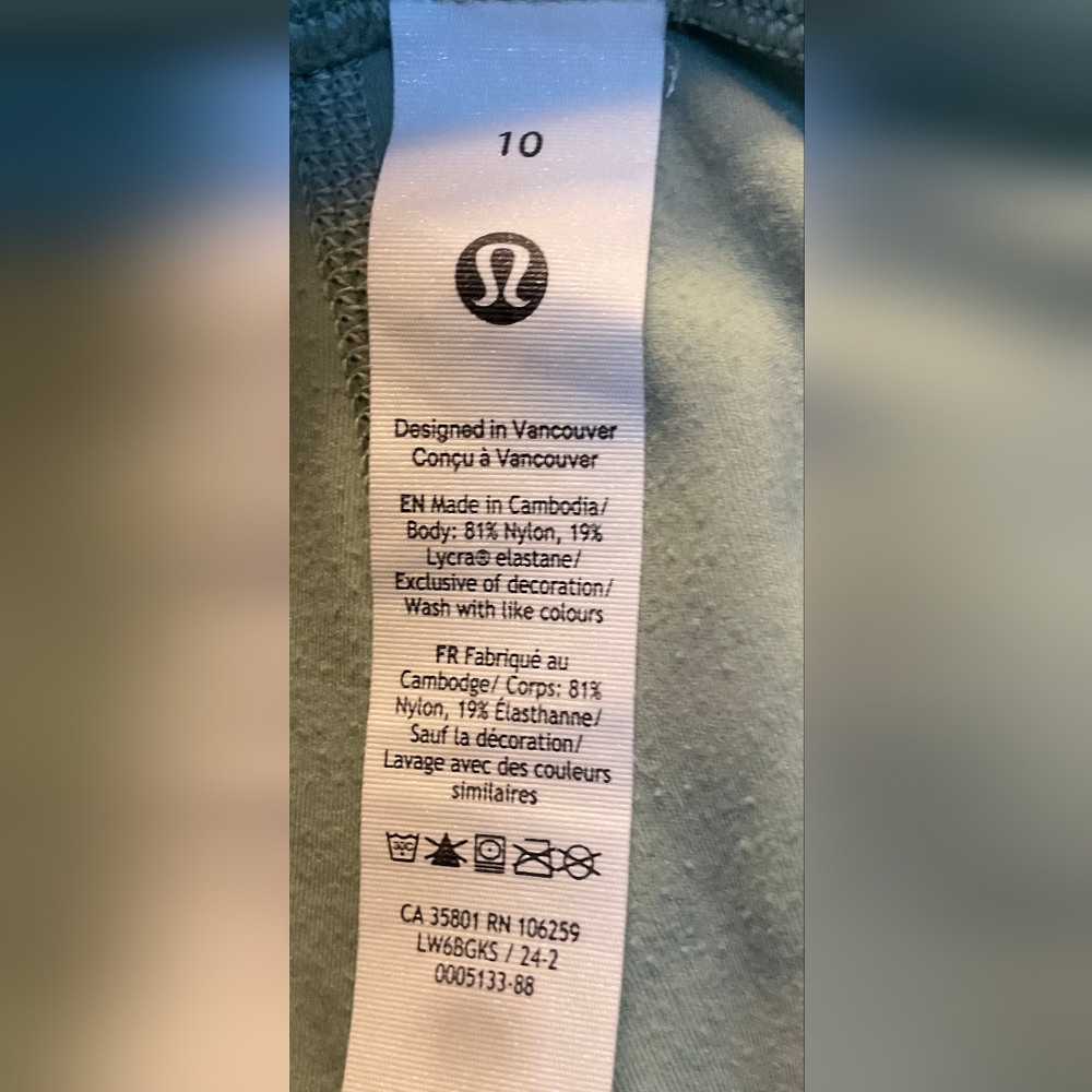 Lululemon Athletica Sage Green Leggings Nwot - Picture 4 of 5